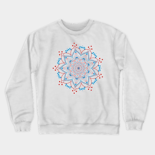 Henna Mandala Crewneck Sweatshirt by Cutthroatdesigns